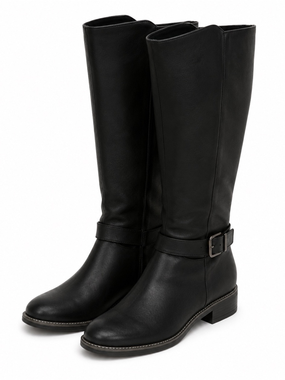 Clarks Black Leather Over-the-Knee Riding Boots